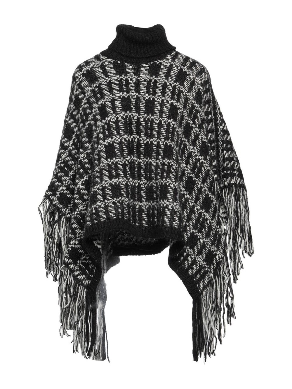 Red Valentino Turtle Neck Cape Poncho With Fringe *Price Firm*